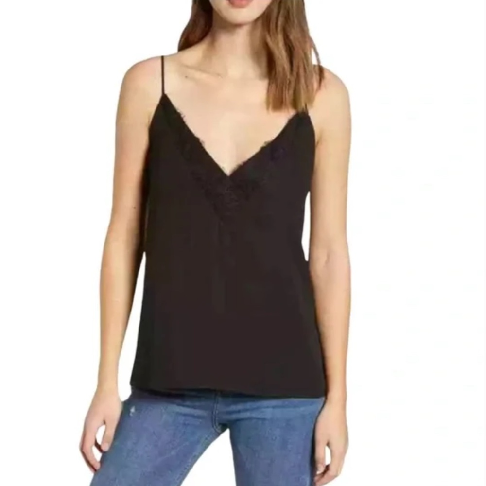 NWOT | SOCIALITE BLACK V-Neck Lace Camisole Large
